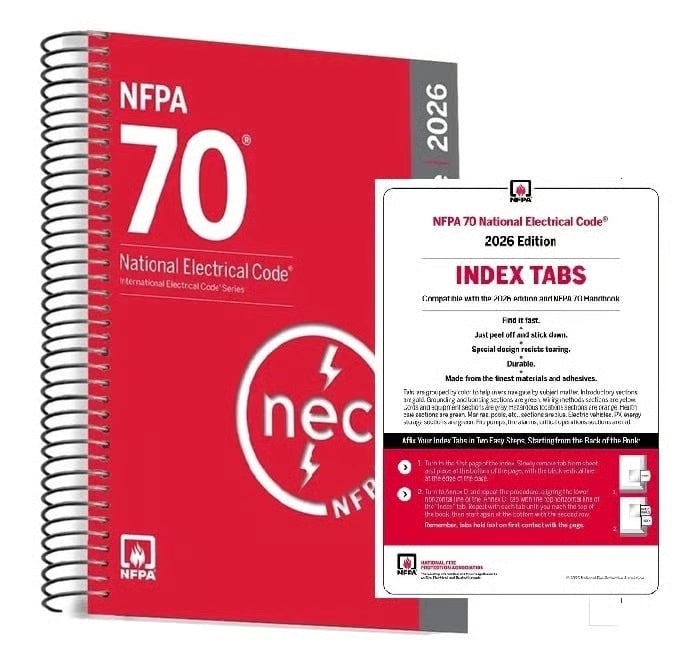 NFPA 70, National Electrical Code (NEC) 2026 w/ TABS SPIRAL BOUND NEW