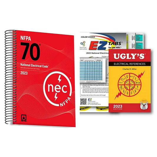 2023 NEC Code Book (SpiralBound) NFPA70 National Electrical Code +2023 Ugly's Electrical Reference (Spiral) with INDEX Tabs Spiral-bound