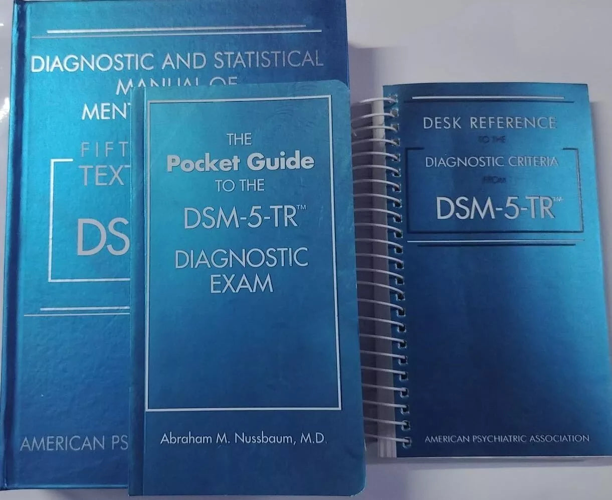 DSM 5 TR Hardcover & Desk Reference & Pocket Guide To Diagnostic Exam Combo Pack 978-0890425756  978-0890425794  978-1615373574