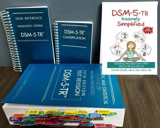 DSM 5 TR + Index tab, Desk Reference Spiral, Classification & DSM SIMPLIFIED Combo