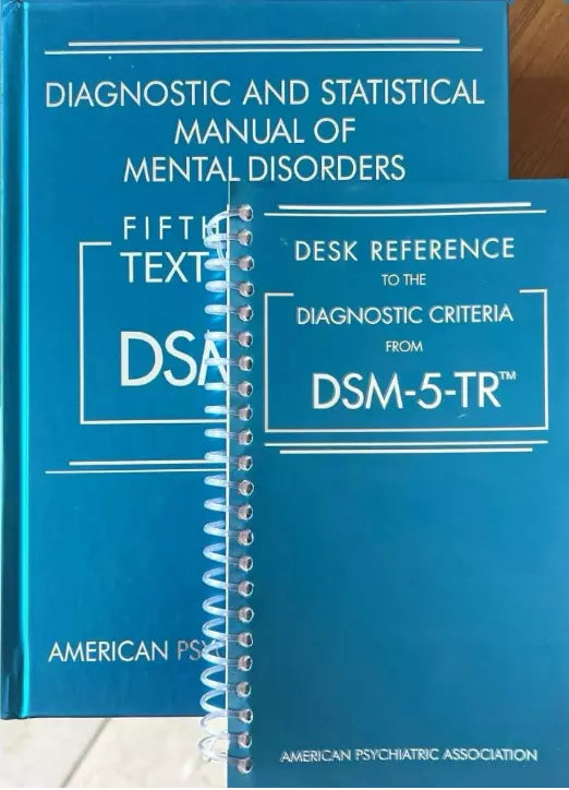 Diagnostic and Statistical Manual of Mental Disorders, Fifth Edition (Hardcover) and Desk Reference to the Diagnostic Criteria (Spiral Bound) ISBN: 9780890425756, 9780890425800