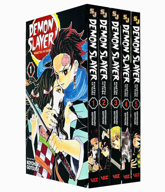 Demon Slayer: Kimetsu no Yaiba Vol-1-5 Books Collection set Paperback  ISBN: 9789123860449