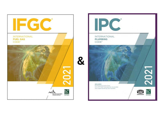 IFGC 2021 and IPC 2021 combo pack|2021 International Plumbing Code book|2021 International Fuel Gas Code book|2021 ifgc, 2021 ipc|
