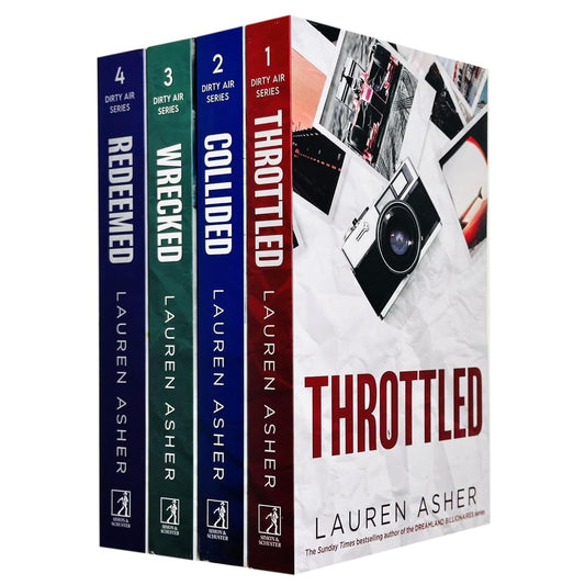 The Dirty Air Series 1-4 Books Collection Set By Lauren Asher (Throttled, Collided, Wrecked & Redeemed) Paperback by Lauren Asher  ISBN: 9780451328342