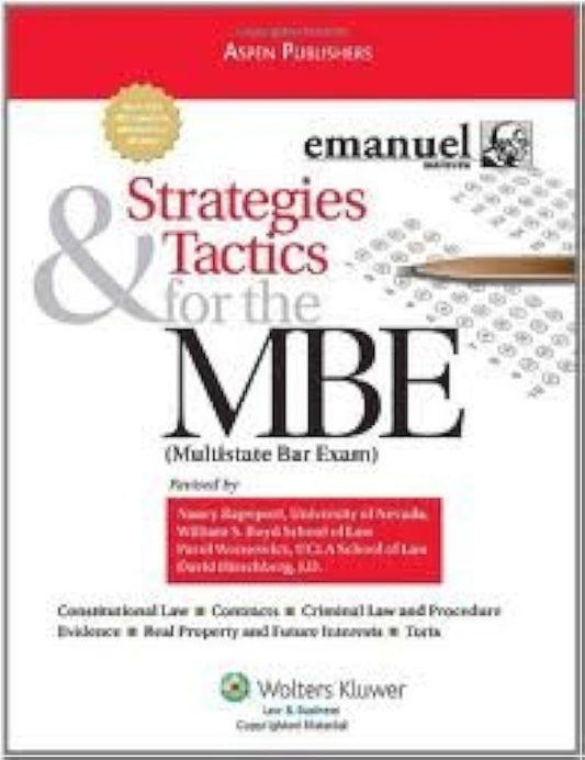 Strategies & Tactics for the MBE (Bar Review) 7th Edition ISBN: 9781543805727