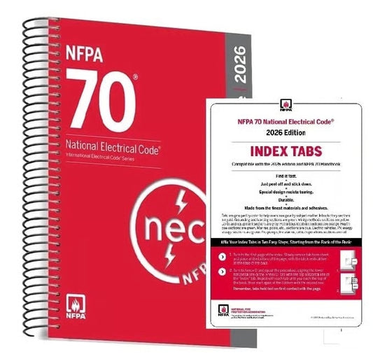 NFPA 70, National Electrical Code (NEC) 2026 w/ TABS SPIRAL BOUND NEW