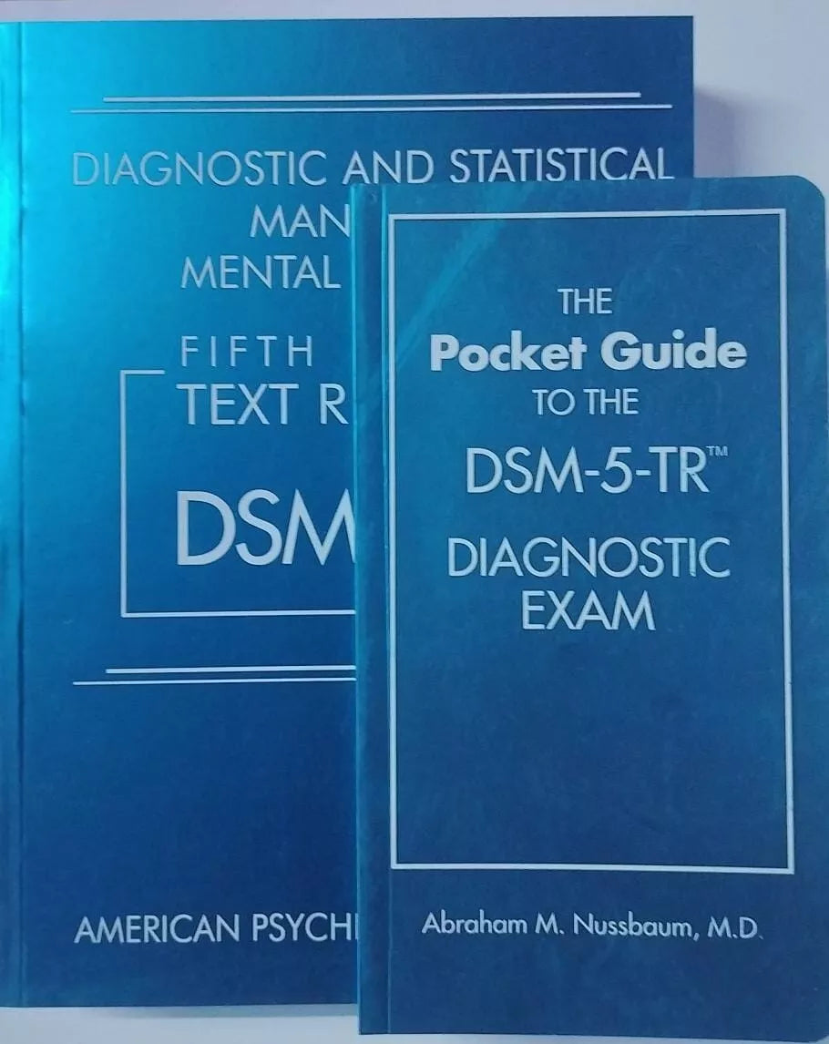 New DSM 5 TR & Pocket Guide Diagnostic Paperback Soft Combo Pack 978-0890425763, 978-1615373574